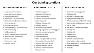 Our training solutions
 