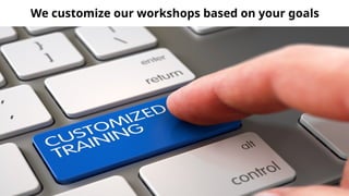We customize our workshops based on your goals
 
