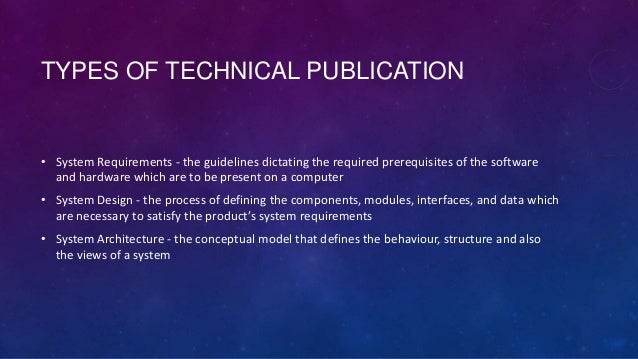 Technical Publications