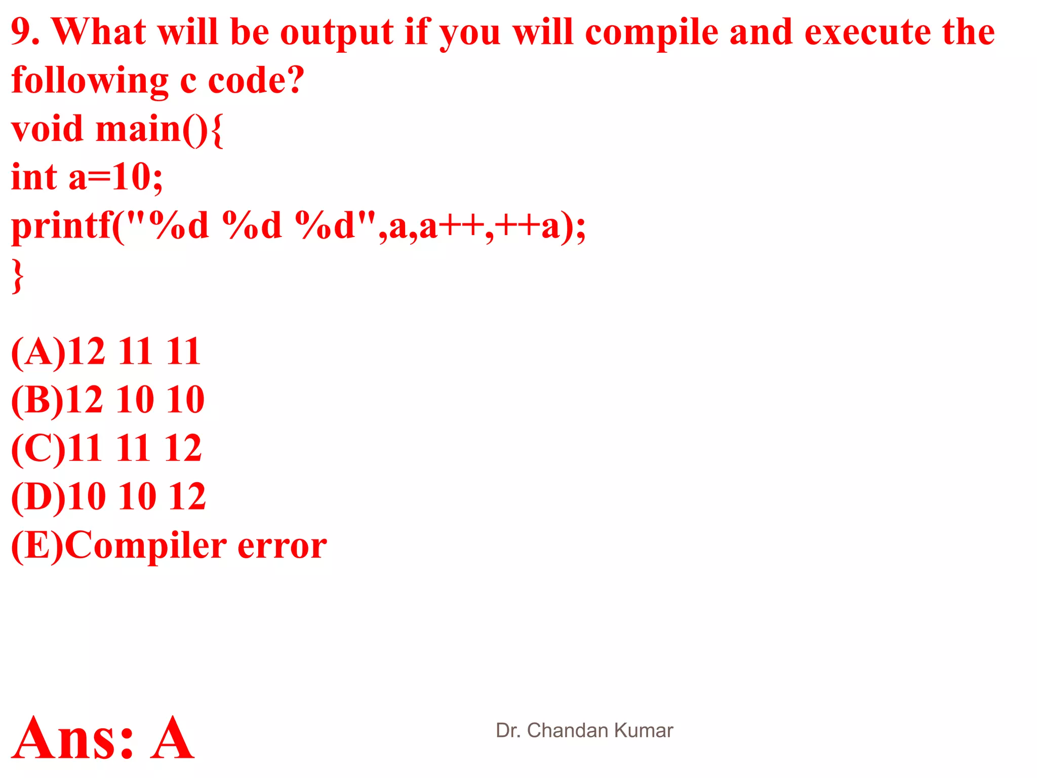 Technical questions for interview c programming | PPT