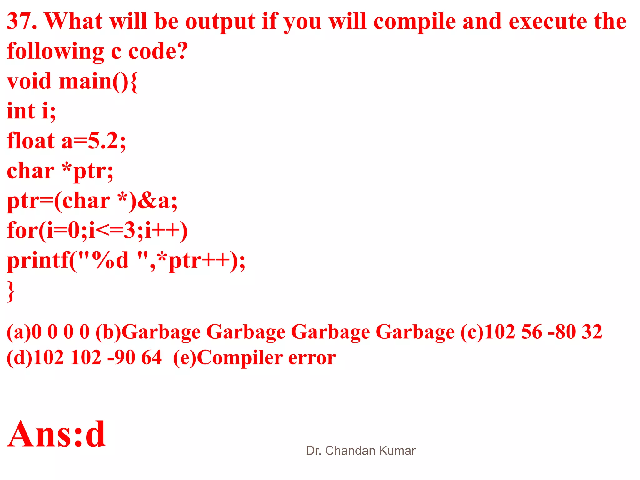 Technical questions for interview c programming | PPT