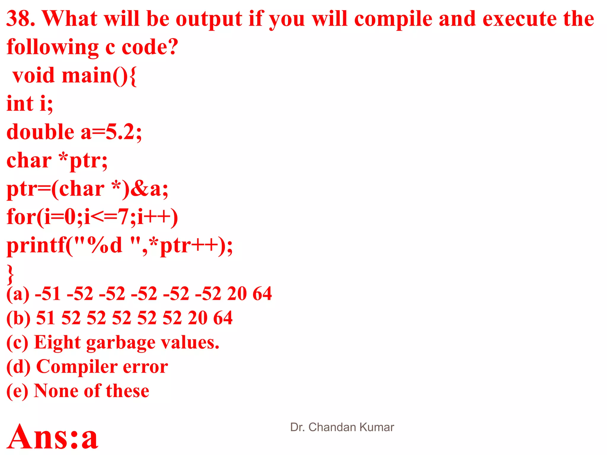 Technical questions for interview c programming | PPT