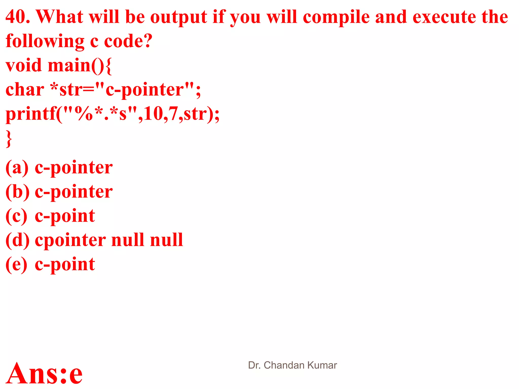Technical questions for interview c programming | PPT