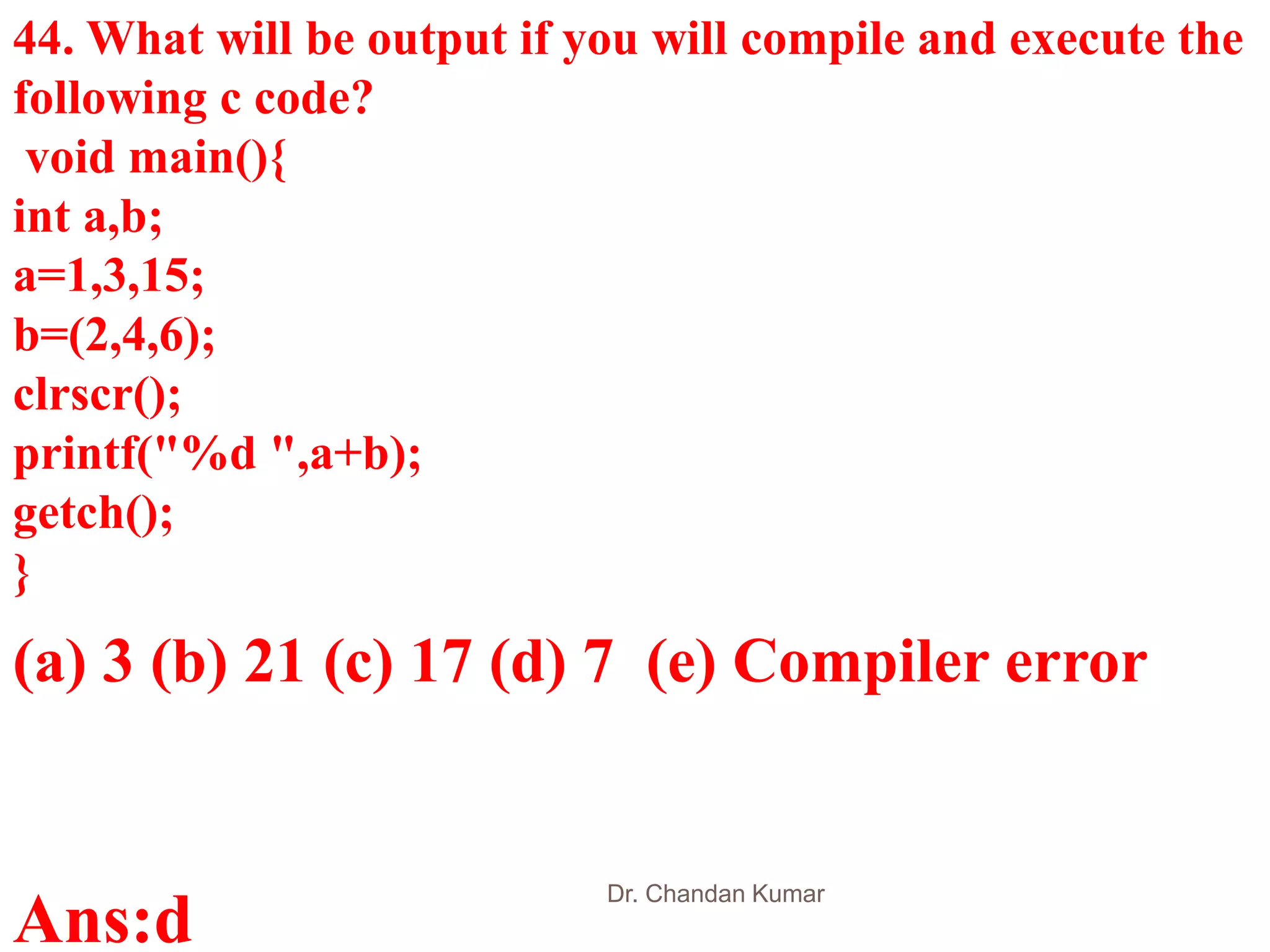 Technical questions for interview c programming | PPT