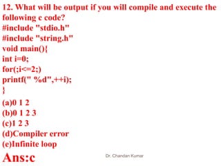 Technical questions for interview c programming | PPTX