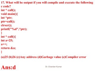 Technical questions for interview c programming | PPTX