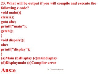 Technical questions for interview c programming | PPTX