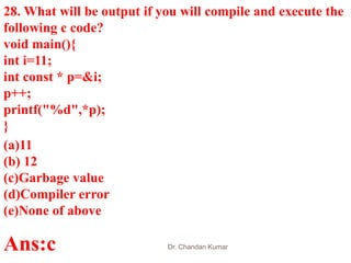 Technical questions for interview c programming | PPTX