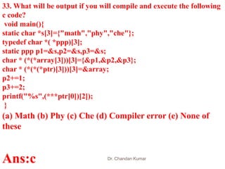 Technical questions for interview c programming | PPTX