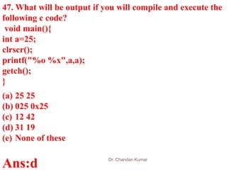 Technical questions for interview c programming | PPTX