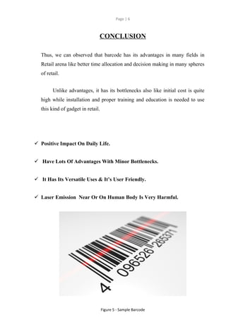 Technical Report On Barcode | DOC