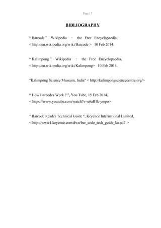 Technical Report On Barcode | DOC