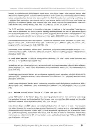 Integrated Strategic Planning Framework for Teacher Education and ...