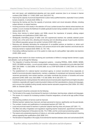 Integrated Strategic Planning Framework for Teacher Education and ...