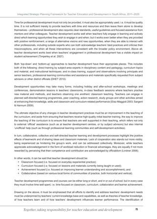 Integrated Strategic Planning Framework for Teacher Education and ...