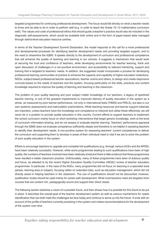 Integrated Strategic Planning Framework for Teacher Education and ...