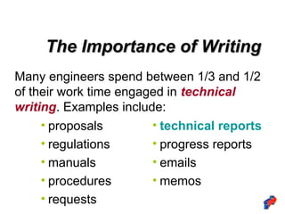 Technical Writing Importance Technical Reporrt writings Elements1.ppt