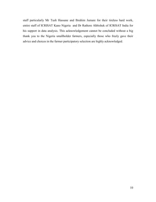 Technical report on two Sorghum varieties (12KNICSV-188 and 12KNICSV-22) developed in Nigeria