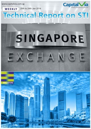 www.capitalvia.com.sg

W E E K LY

20th to 24th Jan 2014

Global Research Limited

Technical Report on STI

SINGAPORE
EXCHANGE

 