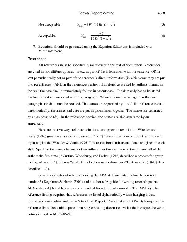 report writing apa style