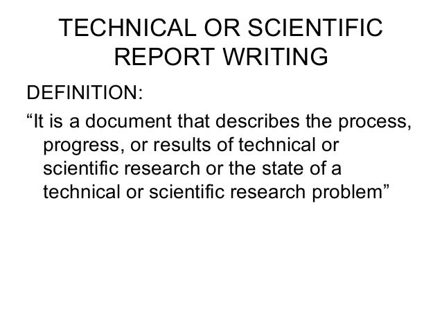 Technical report writing