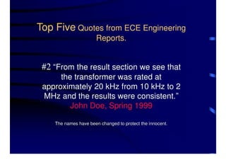 Technical Report Writing