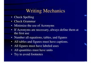 Technical Report Writing