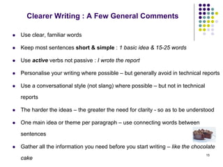 Technical Report Writing - Chocolate Cake K Christian