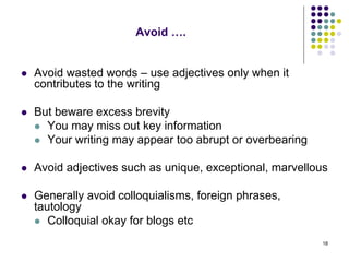 Technical Report Writing - Chocolate Cake K Christian