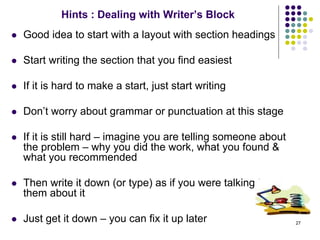 Technical Report Writing - Chocolate Cake K Christian