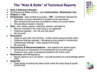 Technical Report Writing - Chocolate Cake K Christian
