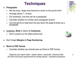 Technical Report Writing - Chocolate Cake K Christian