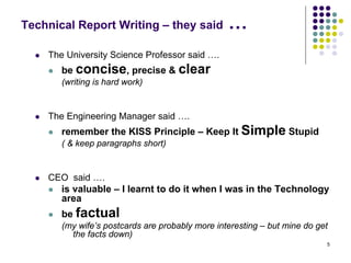 Technical Report Writing - Chocolate Cake K Christian