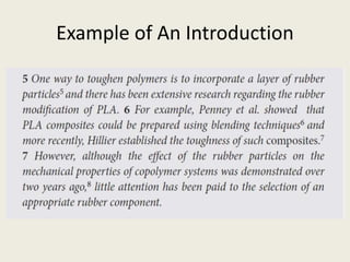 Example of An Introduction
 