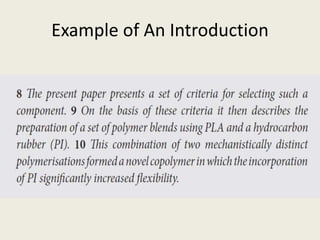 Example of An Introduction
 