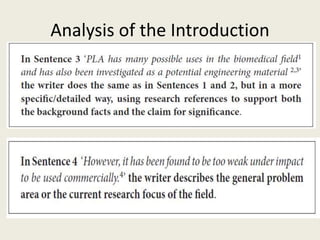 Analysis of the Introduction
 