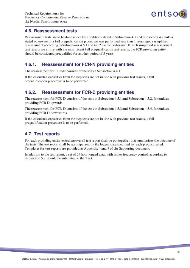 Technical requirements for frequency containment reserve provision in…
