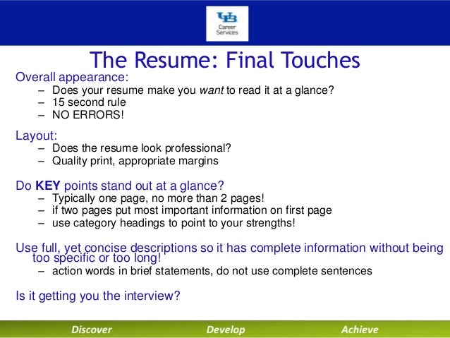 resume action statements
