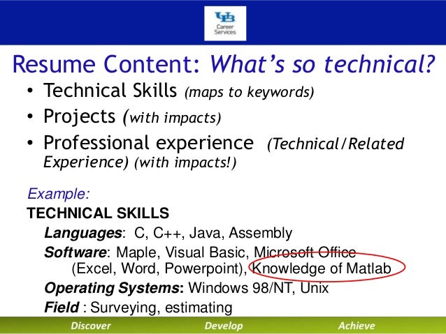writing your technical resume