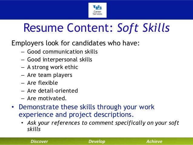 resume soft skills list