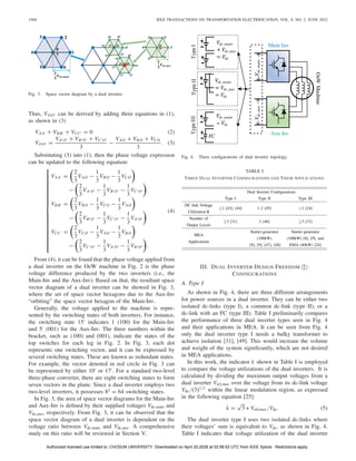Different Inverter Topologies Chart.pdf Comprehensive Review of Dual Inverter Topologies for More Electric ...