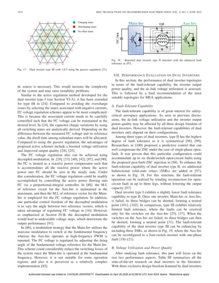 Different Inverter Topologies Chart.pdf Comprehensive Review of Dual Inverter Topologies for More Electric ...