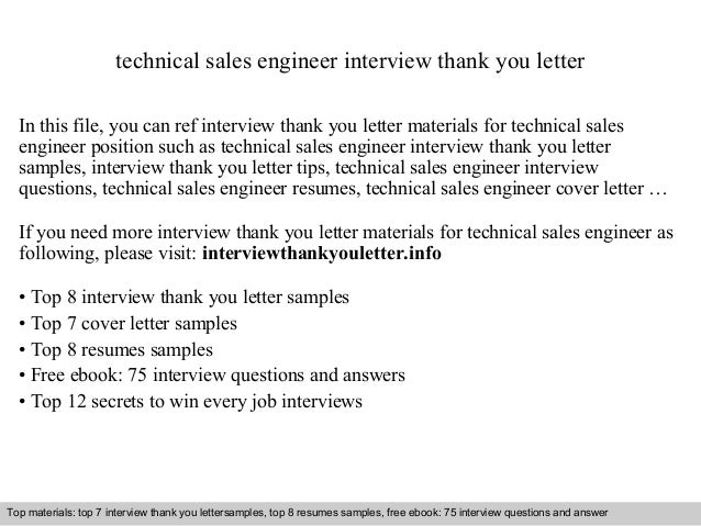 sales engineer cover letter