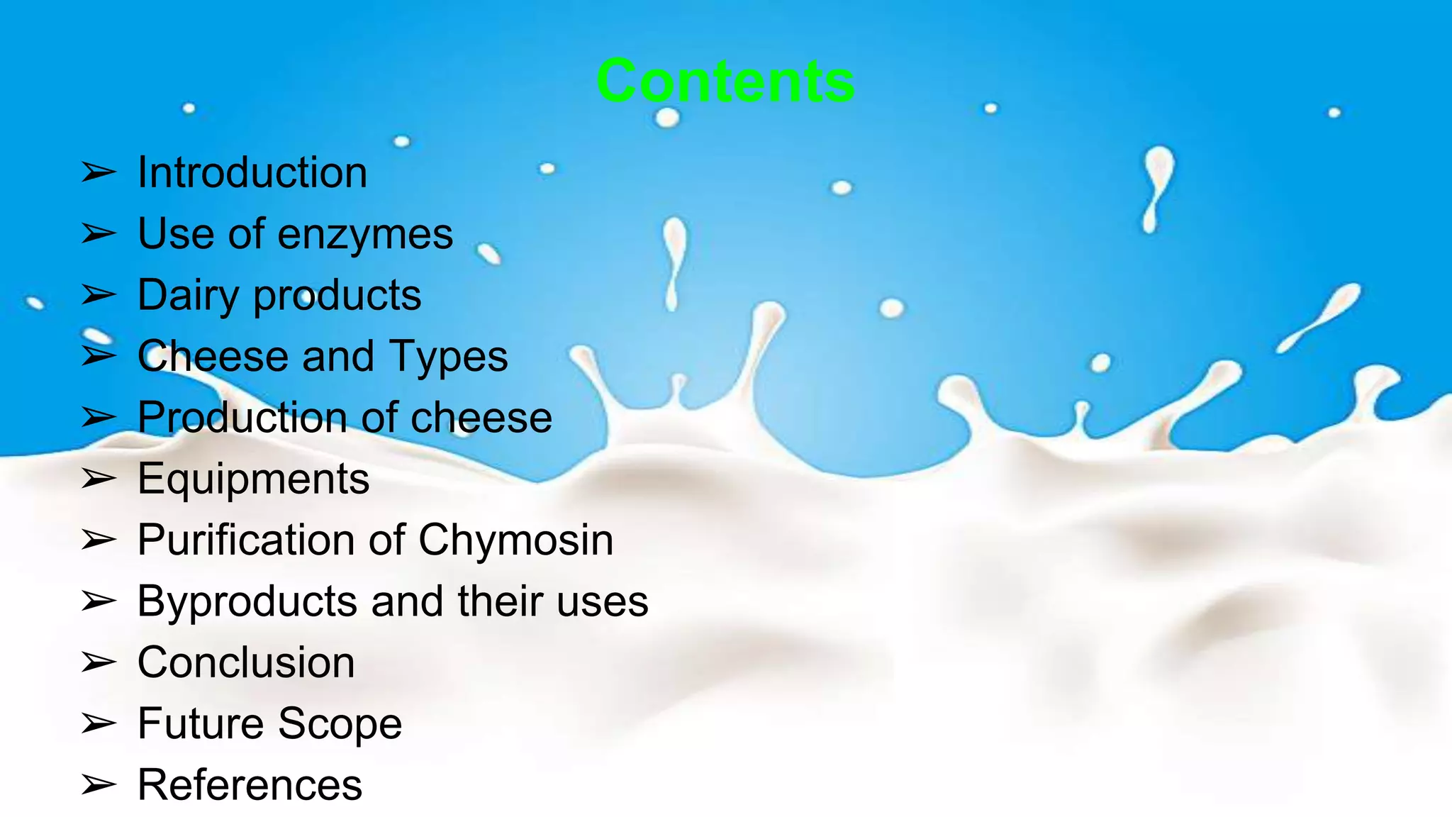 Enzymes used in Dairy Industry PPT