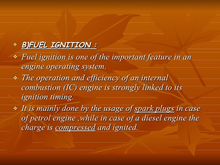 Fuel Injection and Ignition