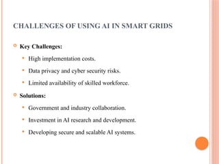 Technical seminar ppt ai techniques in smart grid | PPTX