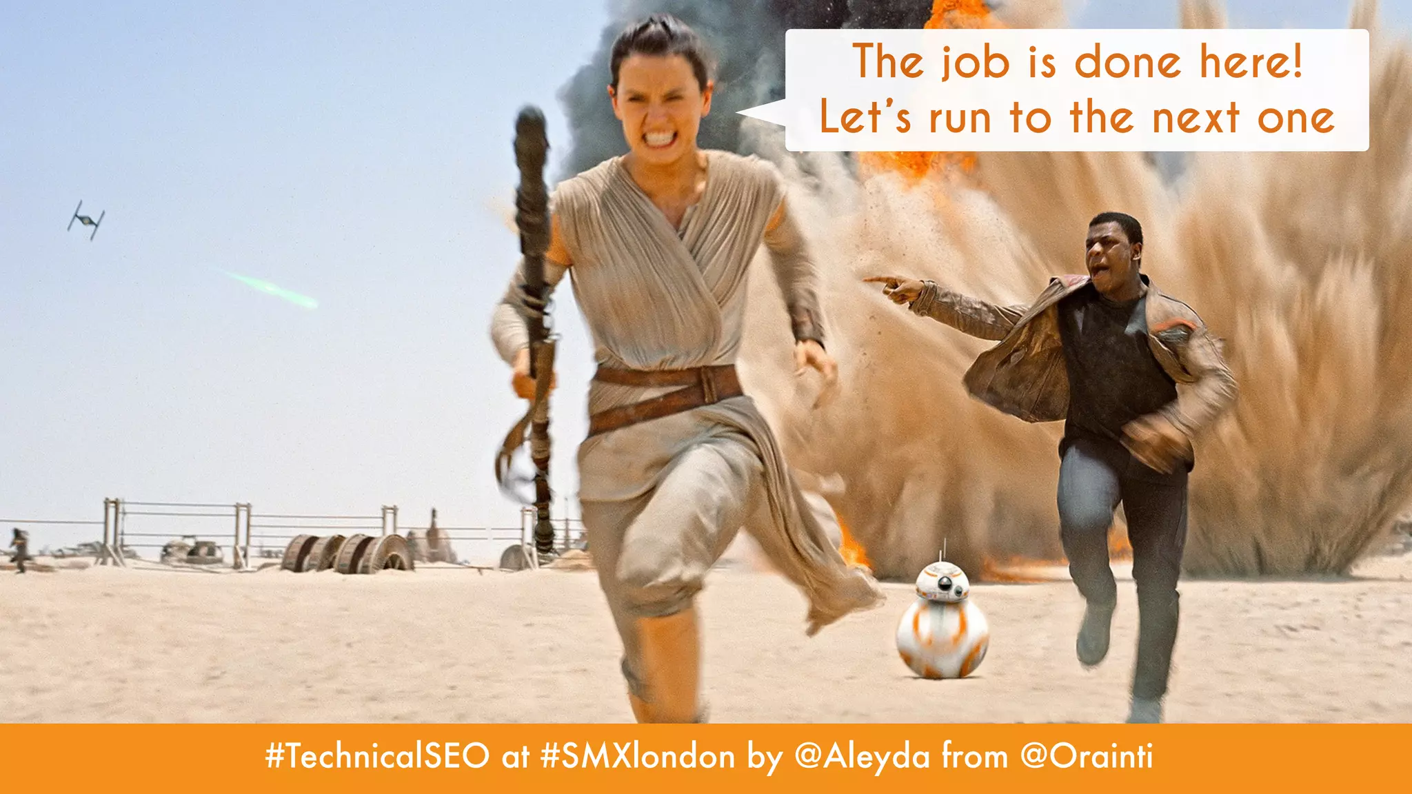 #TechnicalSEO at #SMXlondon by @Aleyda from @Orainti
The job is done here!  
Let’s run to the next one
 