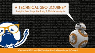 #TechnicalSEO at #SMXlondon by @Aleyda from @Orainti
A TECHNICAL SEO JOURNEY
Insights from Logs, Hreflang & Mobile Analysis
 