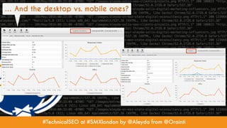 #TechnicalSEO at #SMXlondon by @Aleyda from @Orainti
… And the desktop vs. mobile ones?
 