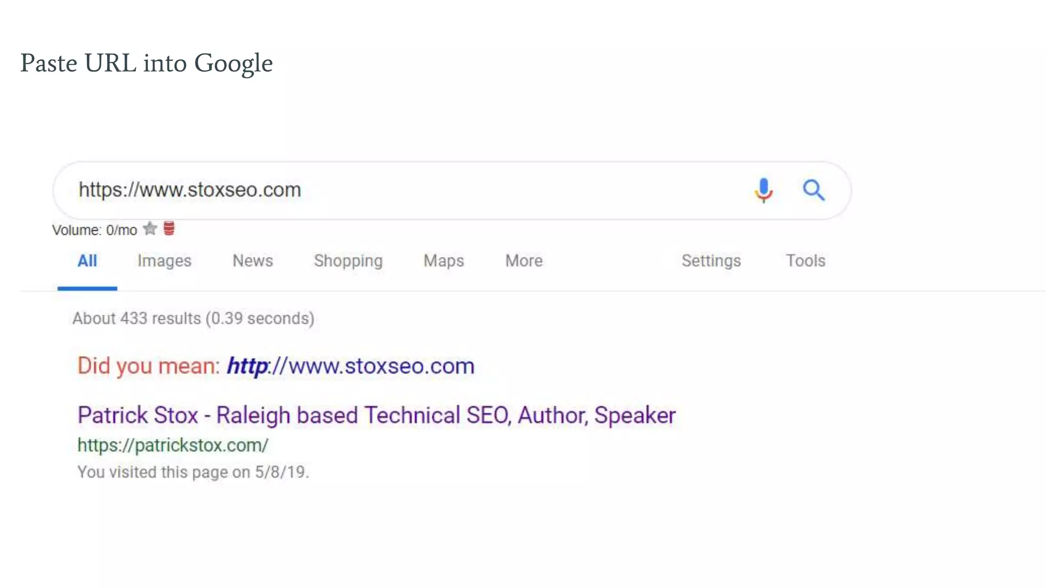 Paste URL into Google
 
